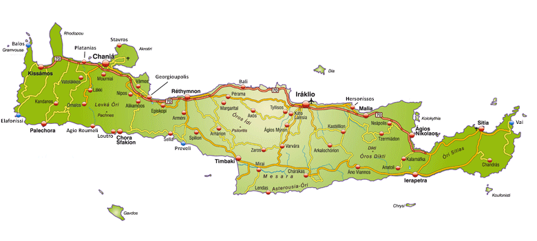 Kreta kart